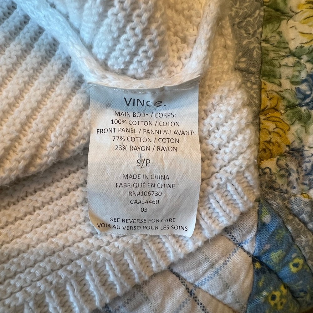 Vince White Knit Cardigan